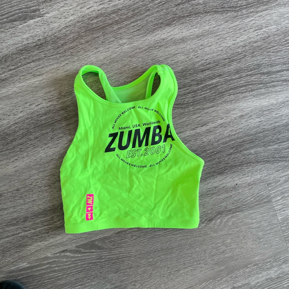 ZUMBA cropped mesh back tank
